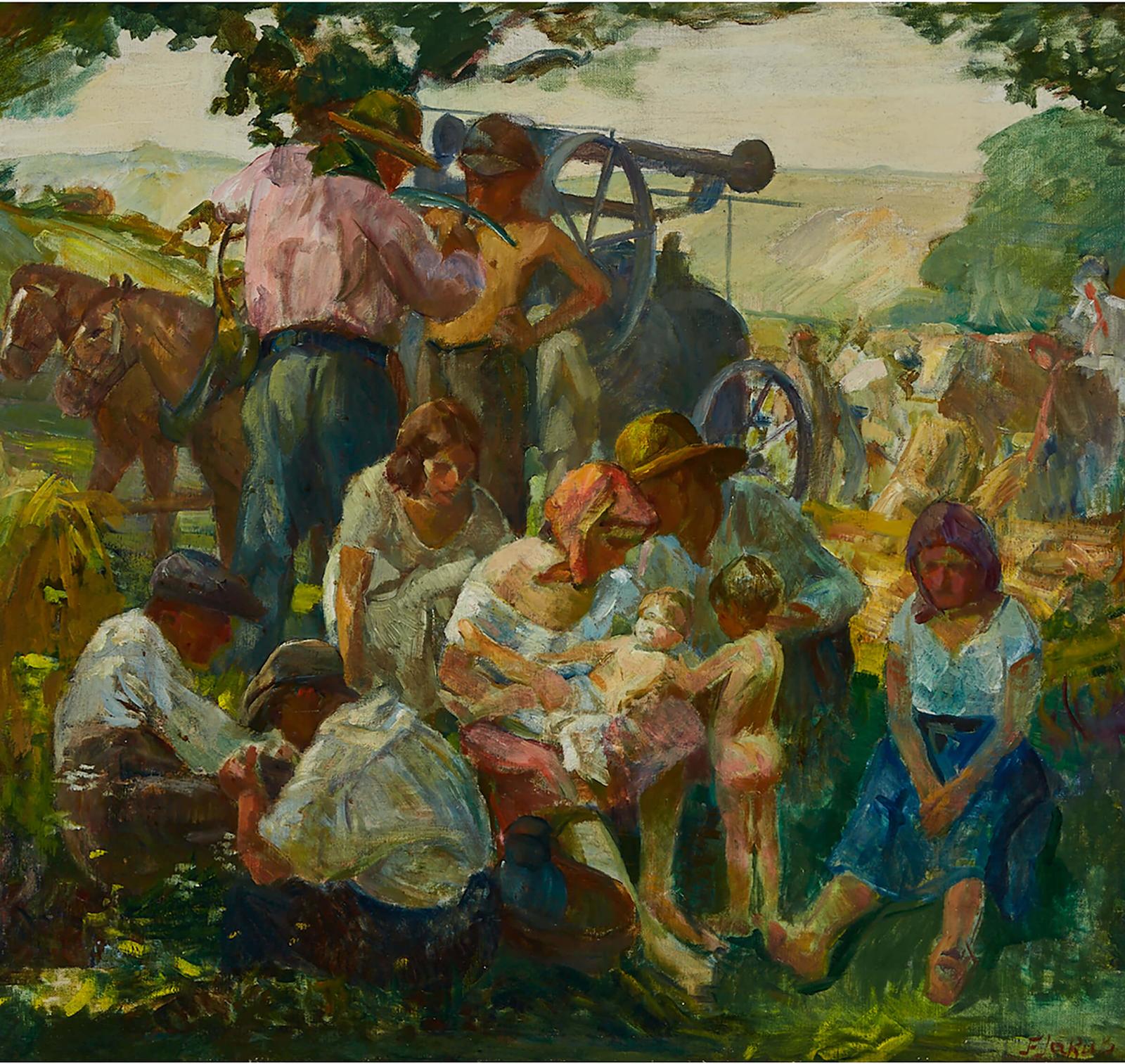 Frantisek Jakub (1875-1940) - Farm Group Scene