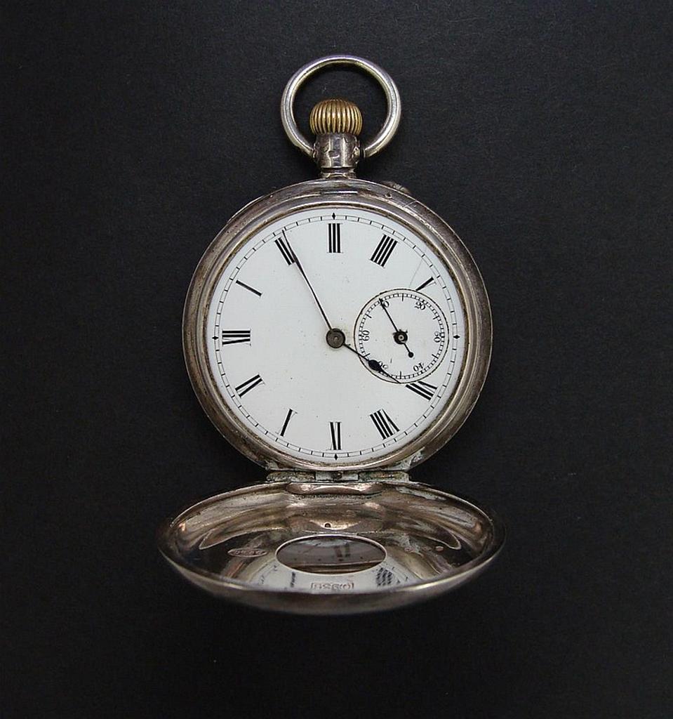 Dimier Freres - a .935 silver demi-hunting cased pocket watch