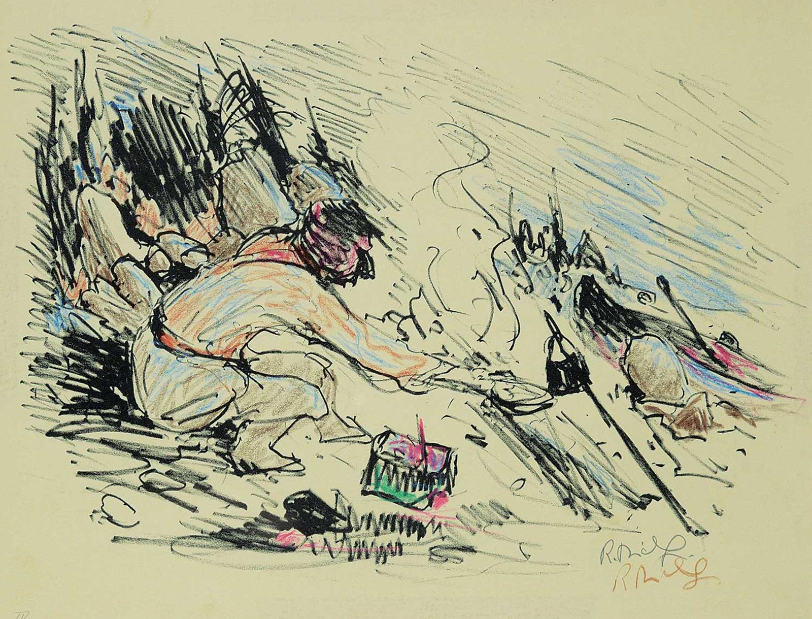 René Jean Richard (1895-1982) - Untitled - The Campfire  #IV