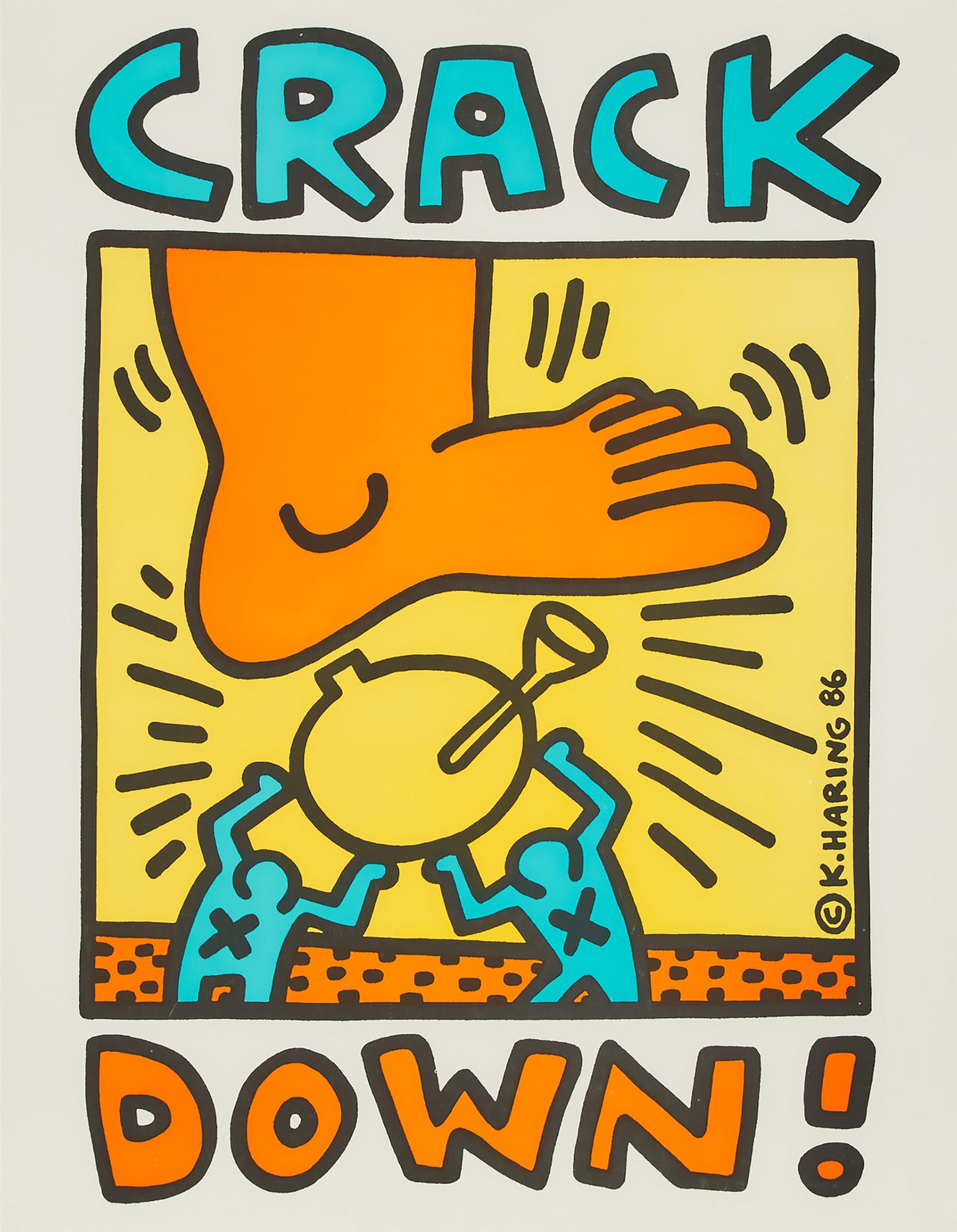 Keith Haring (1958-1990) - Crack Down!, Ca. 1986