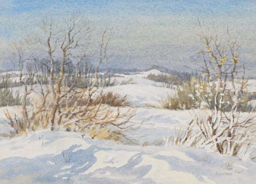 Ernest (Ernie) Luthi (1906-1983) - Untitled - Winter Scene in Hills
