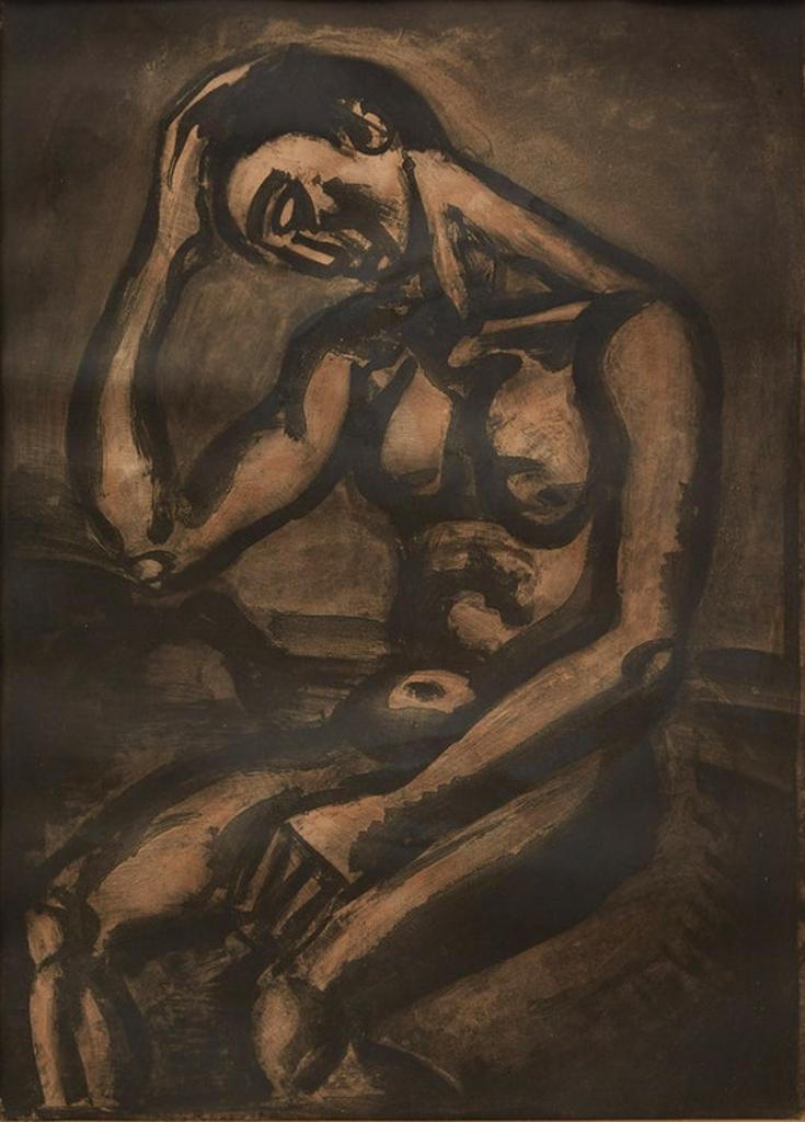 Georges Rouault (1871-1958) - Solitaire, en cette vie d'embûches et de malices (from the Miserere portfolio)