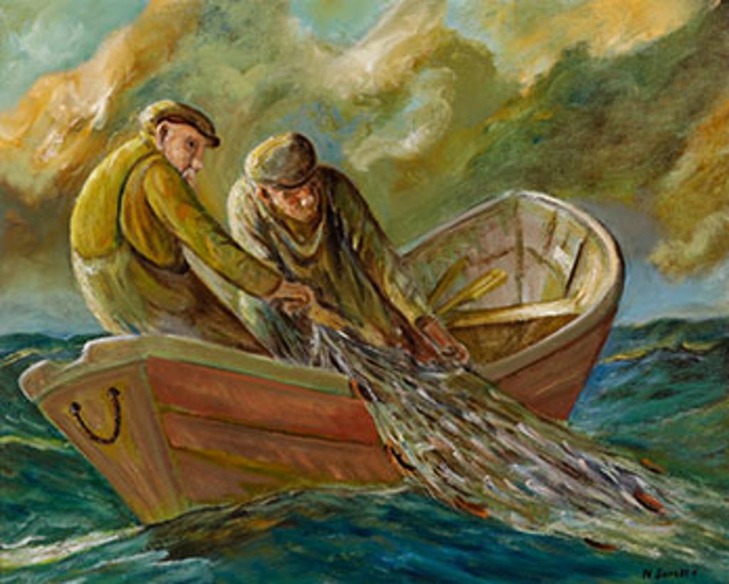 Nelson Surette (1920-2004) - Hauling in Fish (03760/A85-096)