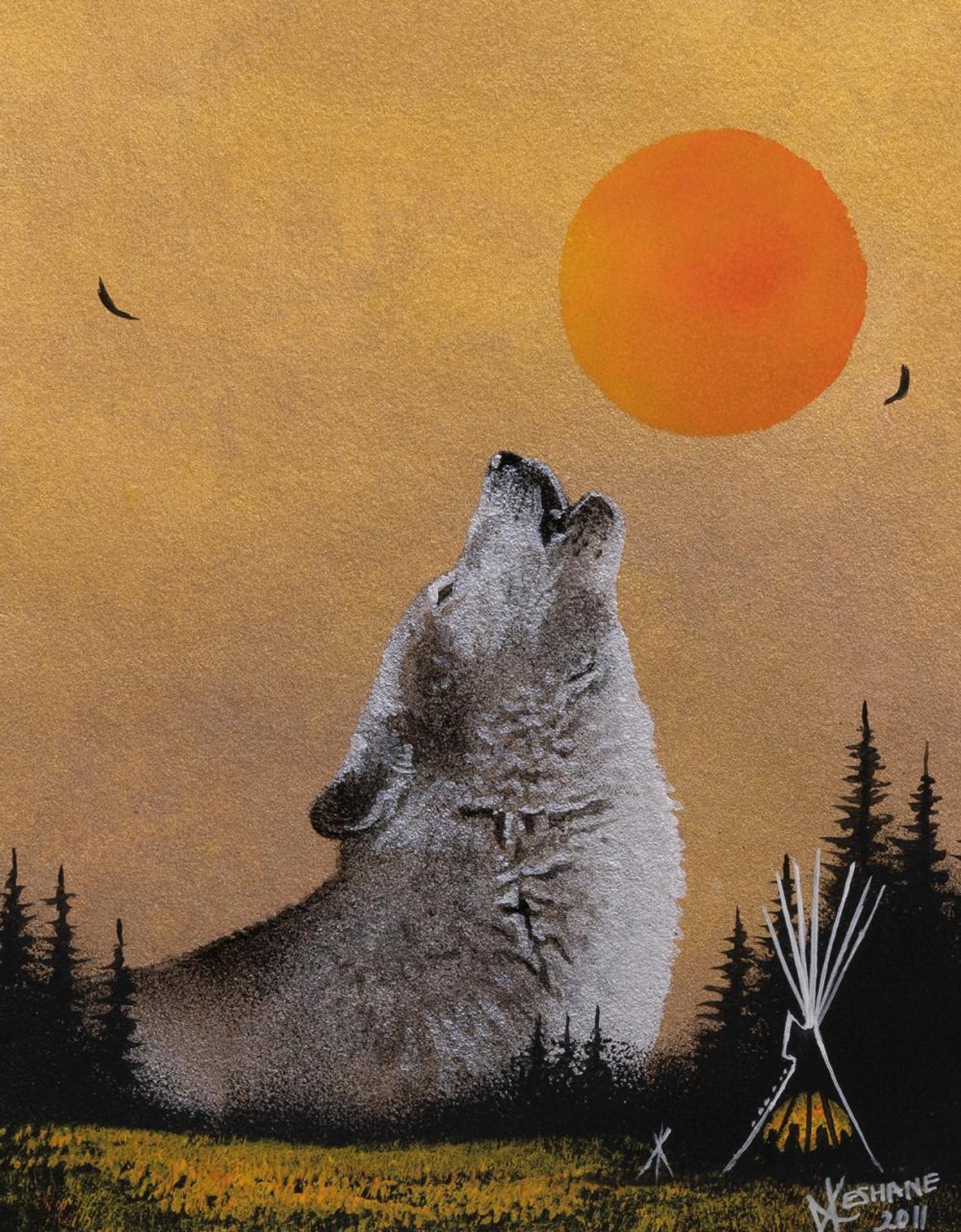 Darwin Keshane - Untitled - Howling Wolf