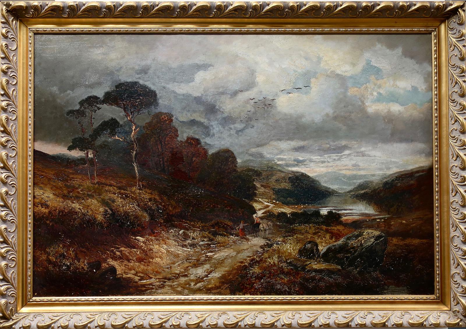 Edmund John Niemann (1813-1876) - Wayfarers On Highland Path