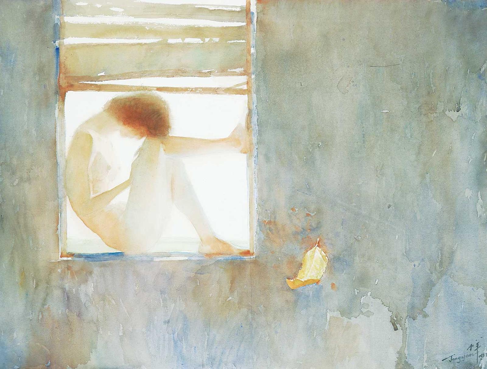 Zhong Young Huang (1949) - Untitled - In the Window
