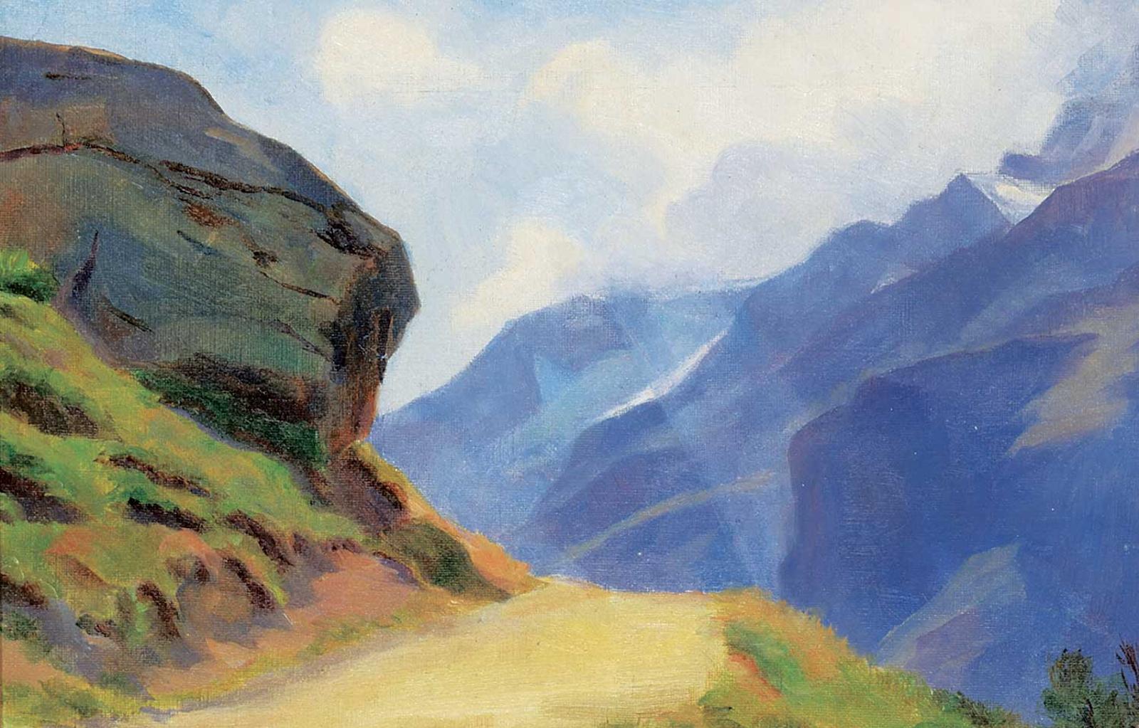 Charles Jones (C. J.) Way (1834-1919) - Study of an Alpine Track