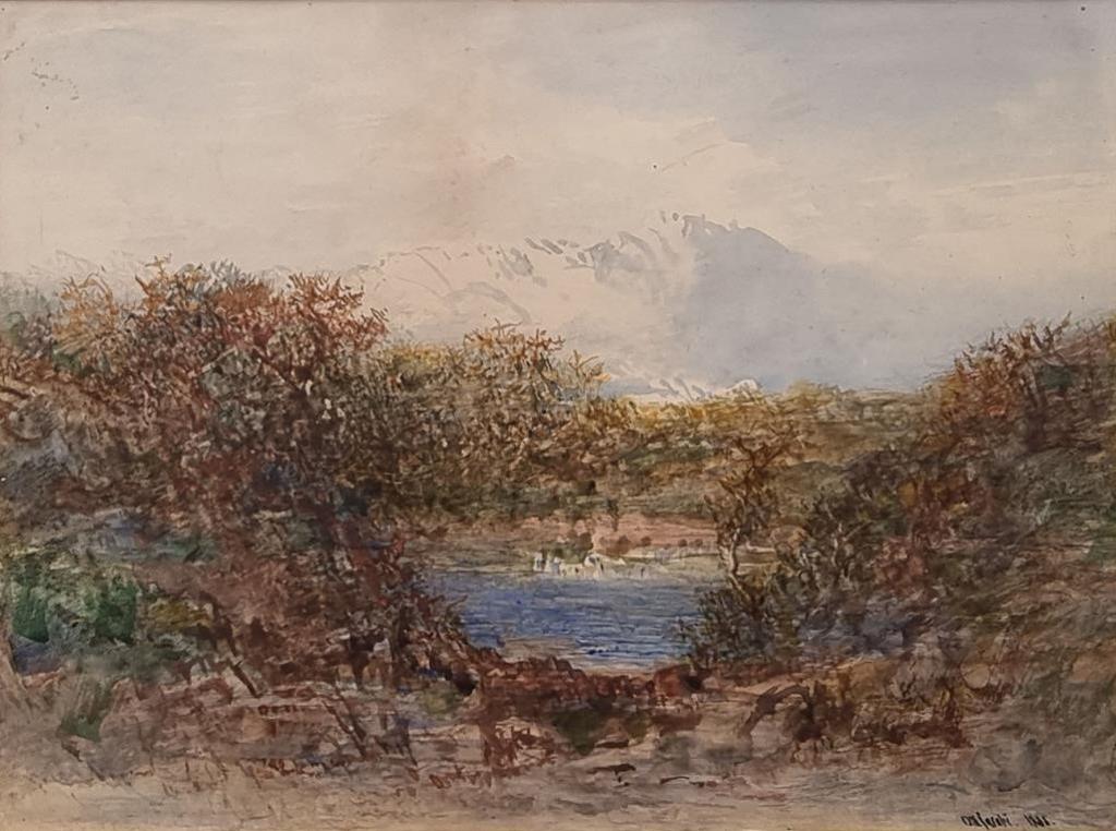 Otto Rheinhold Jacobi (1812-1901) - Lakeside Mountainous Landscape