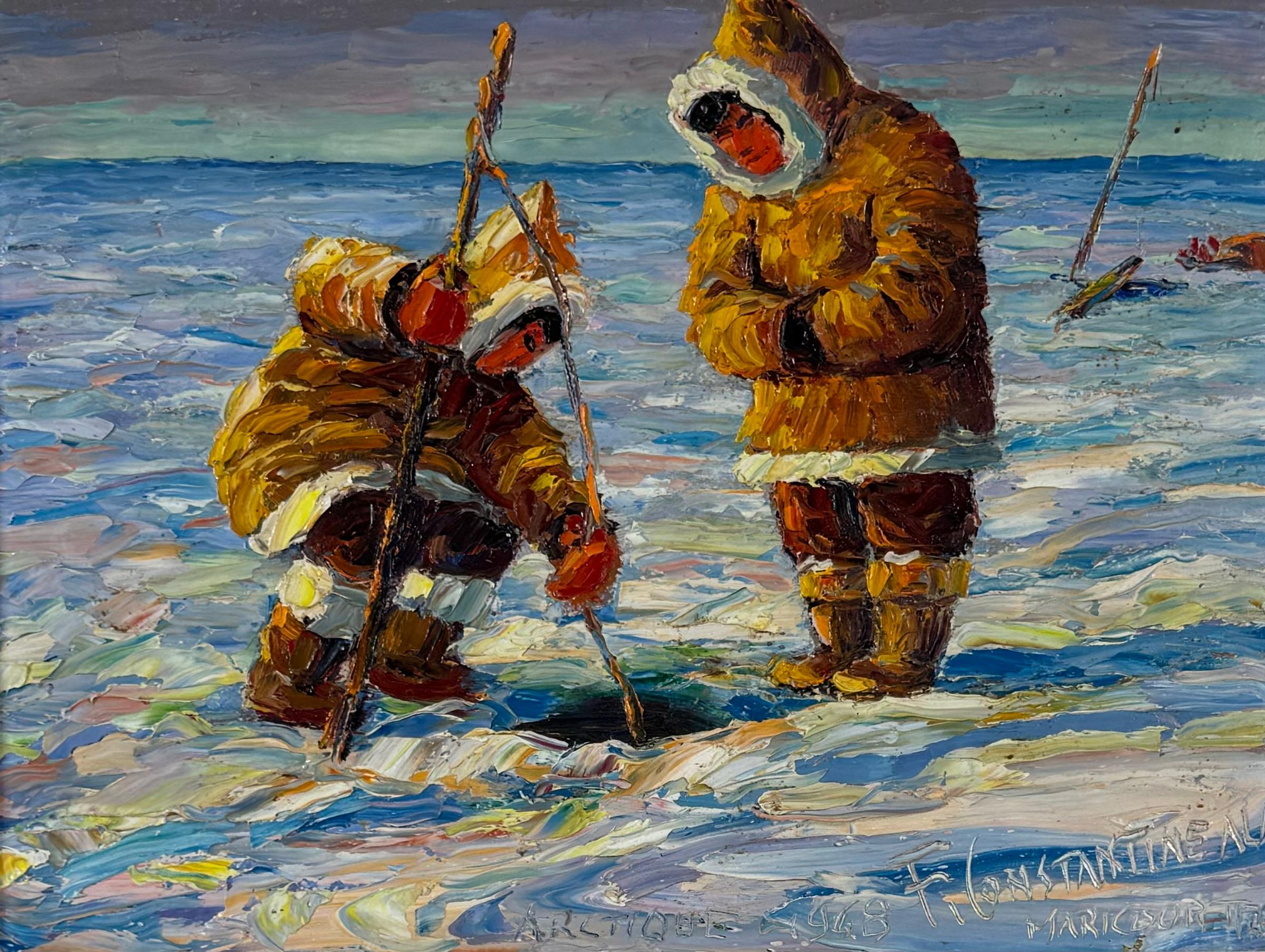 Fleurimont Constantineau - Chasse aux phoques sous la glace en artique, 1968