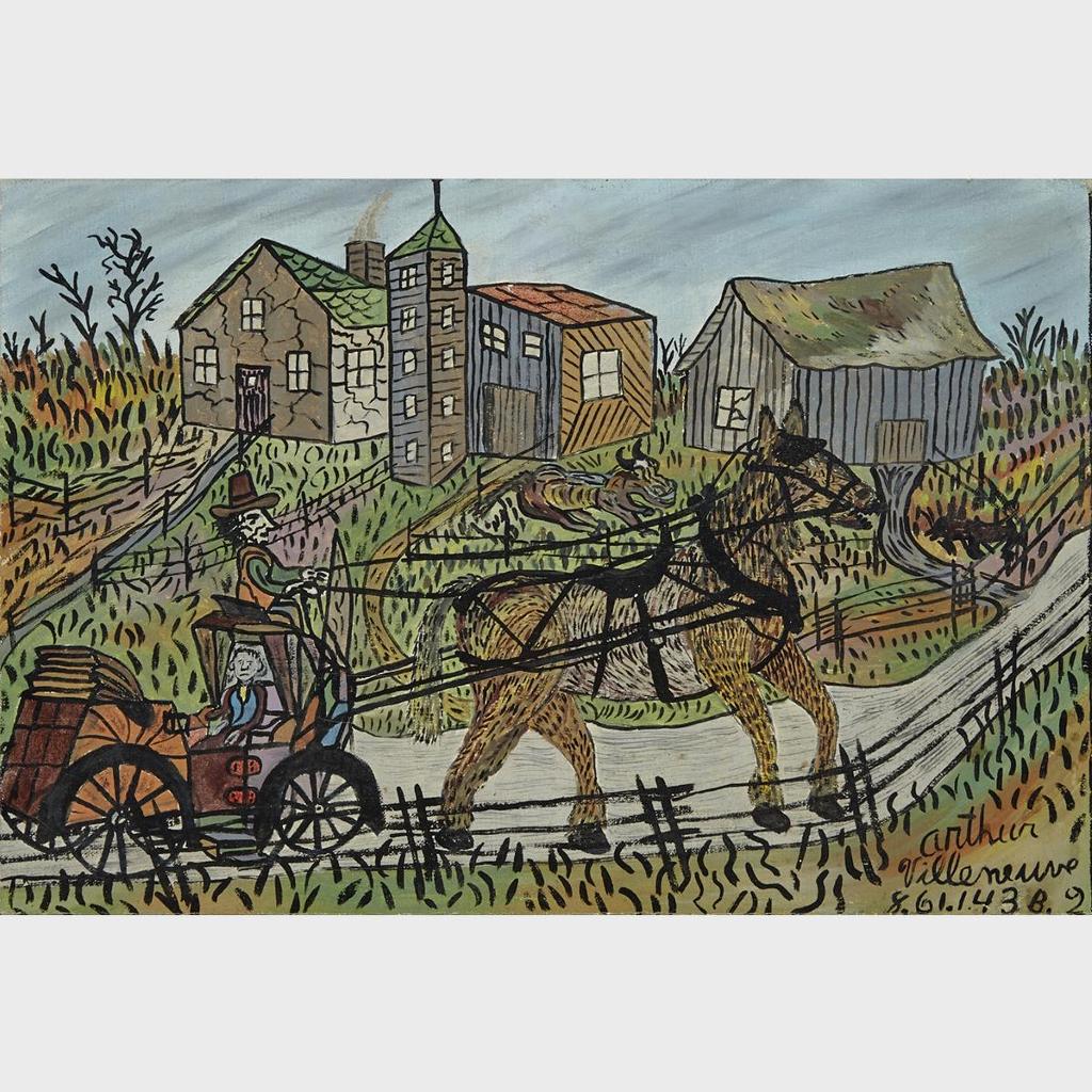 Arthur Villeneuve (1910-1990) - Horse And Buggy