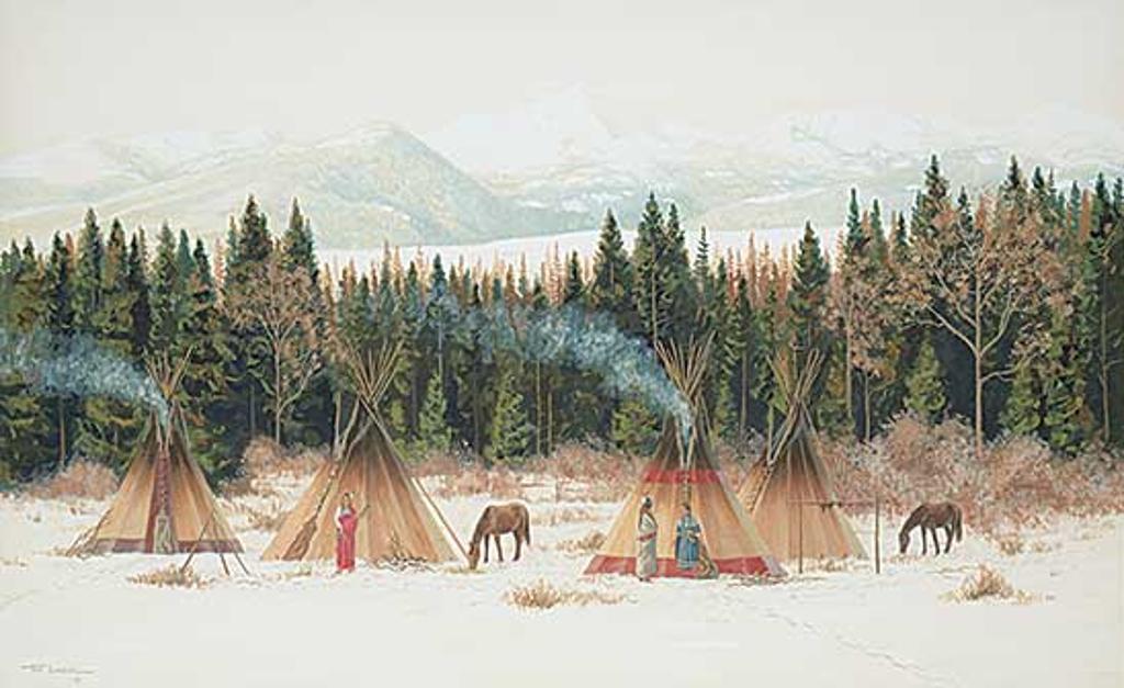 Paul Surber (1942) - Untitled - Winter Encampment