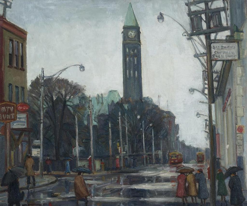 Roy Greenaway (1891-1972) - Rainy Day, City Hall