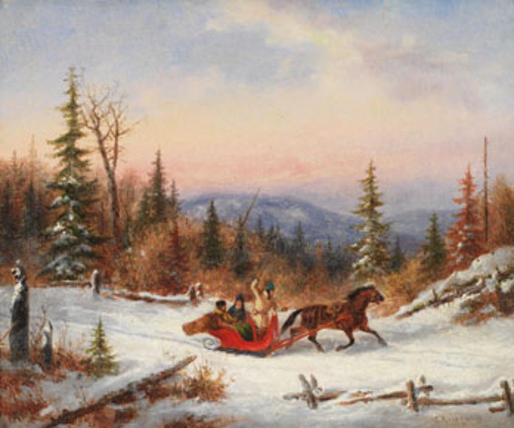 Cornelius David Krieghoff (1815-1872) - The Sleigh Ride Near Lake St. Charles, Quebec