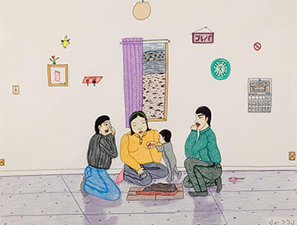 Annie Pootoogook (1969-2016) - Family and Baby