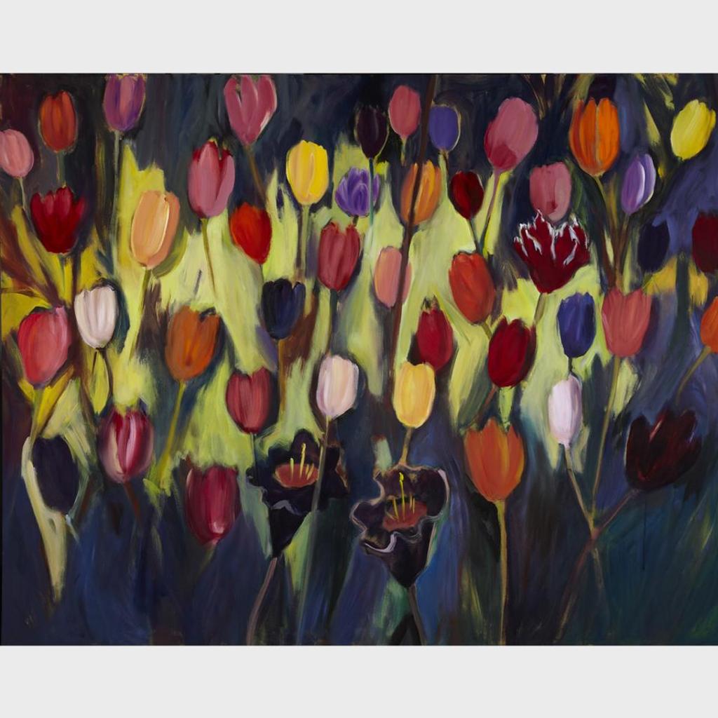 Denise Ireland (1949) - Tulips In The Tuileries Gardens