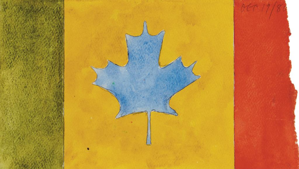 Gregory Richard Curnoe (1936-1992) - Untitled (Canadian Flag)