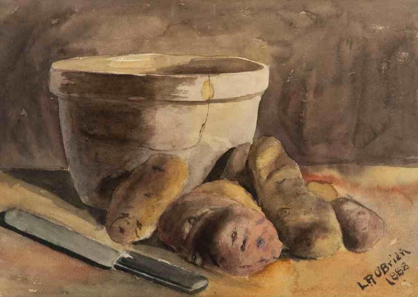 Lucius Richard O'Brien (1832-1899) - Still life with potatoes, 1888