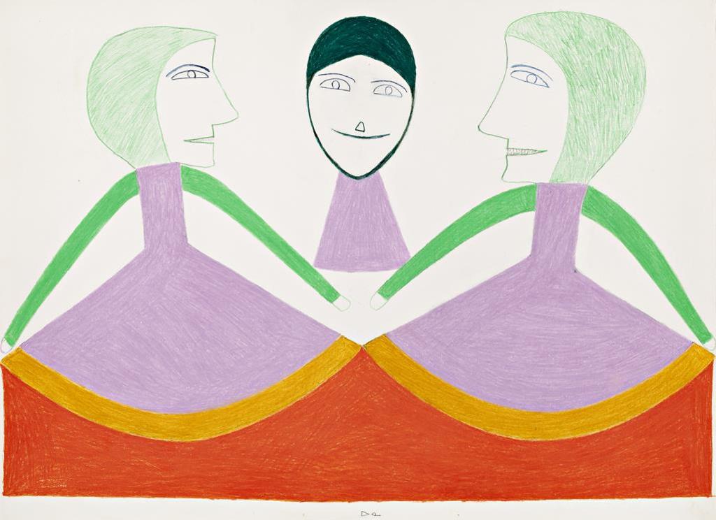 Jessie Oonark (1906-1985) - Untitled (Two Ulu-Women and Man), late 1970s