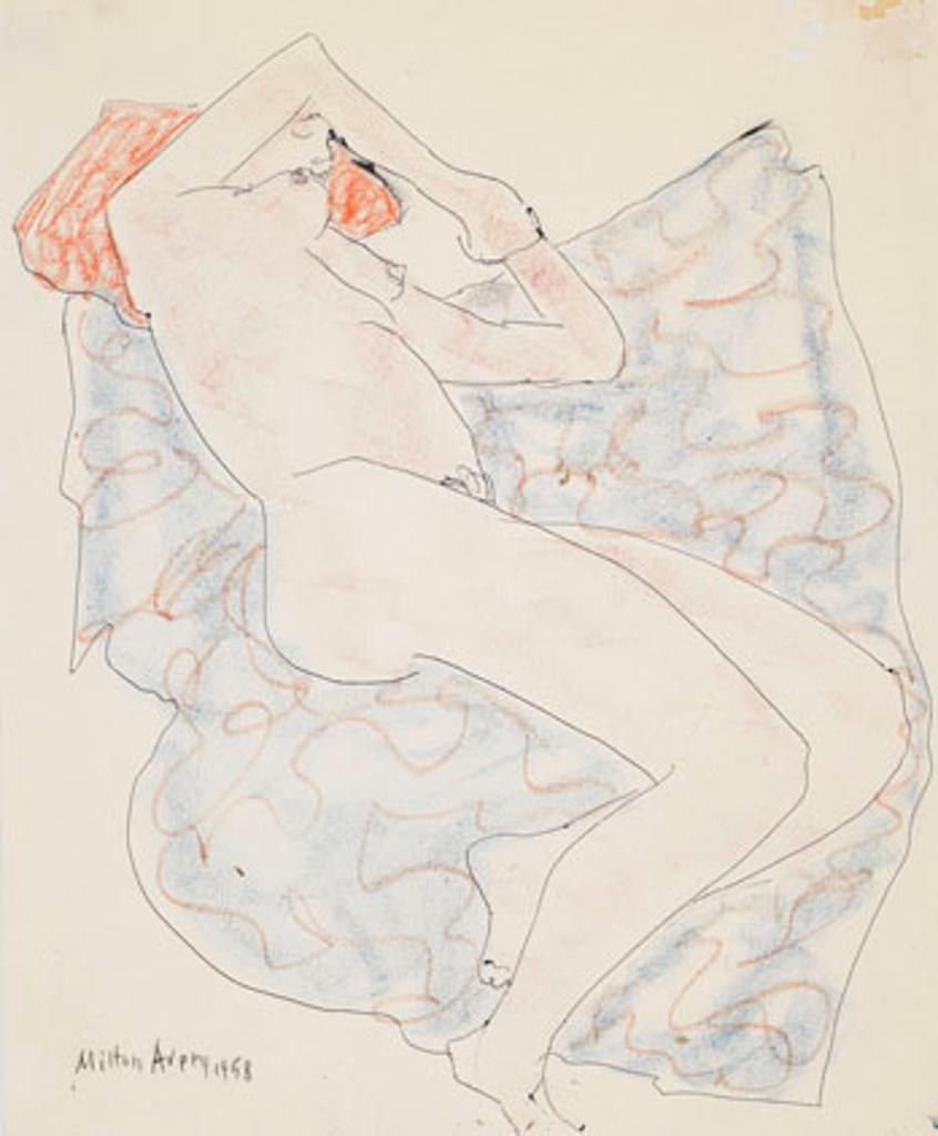 Milton Avery (1893-1965) - Reclining Nude on Blanket