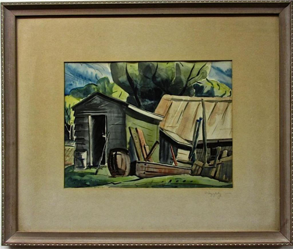 Aba Bayefsky (1923-2001) - The Old Boat Shed; Landscape Study