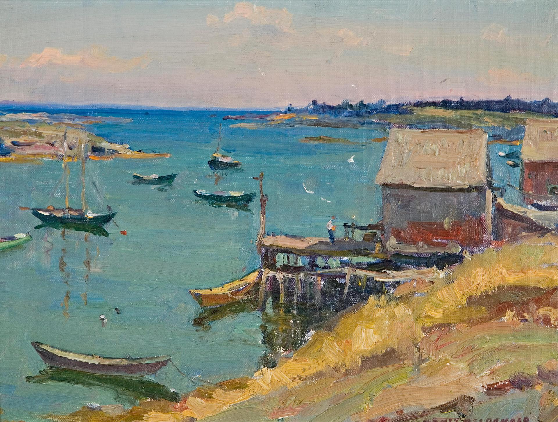 Manly Edward MacDonald (1889-1971) - Boats in bay