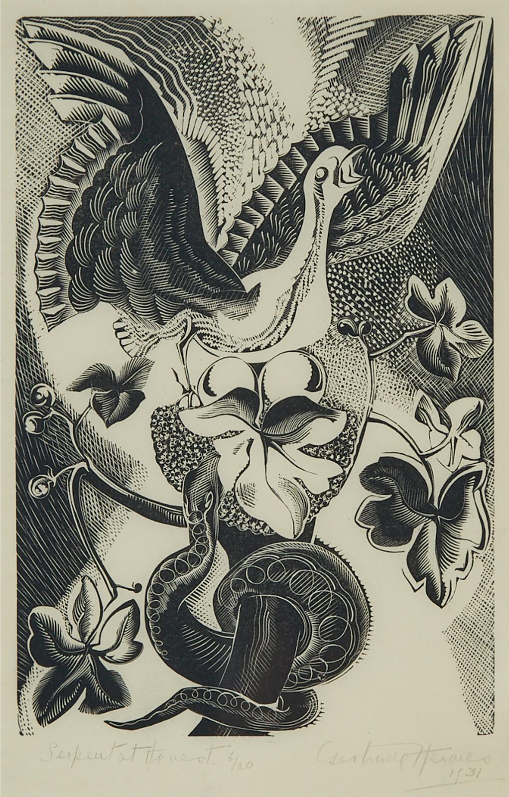 Gertrude Hermes (1901-1983) - Serpent At The Nest, 1931