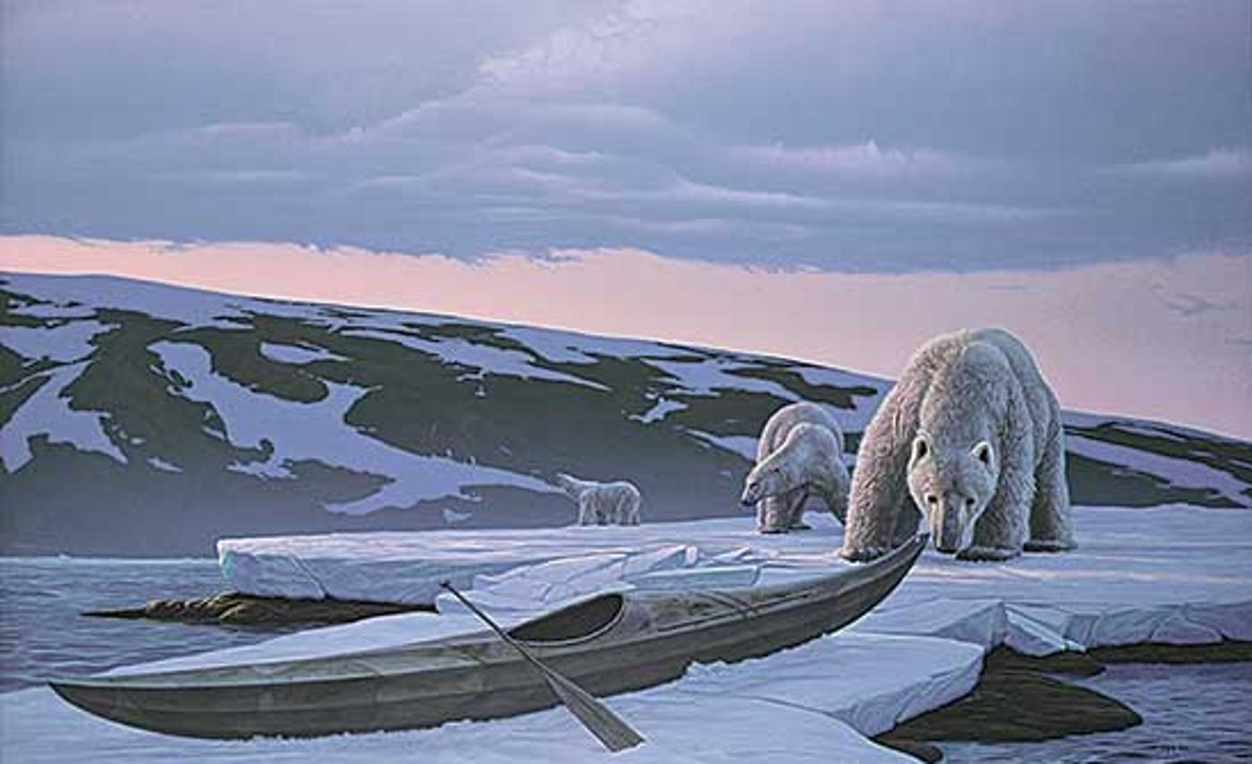 Christopher Walker (1964) - Untitled - Polar Bear and Kayak