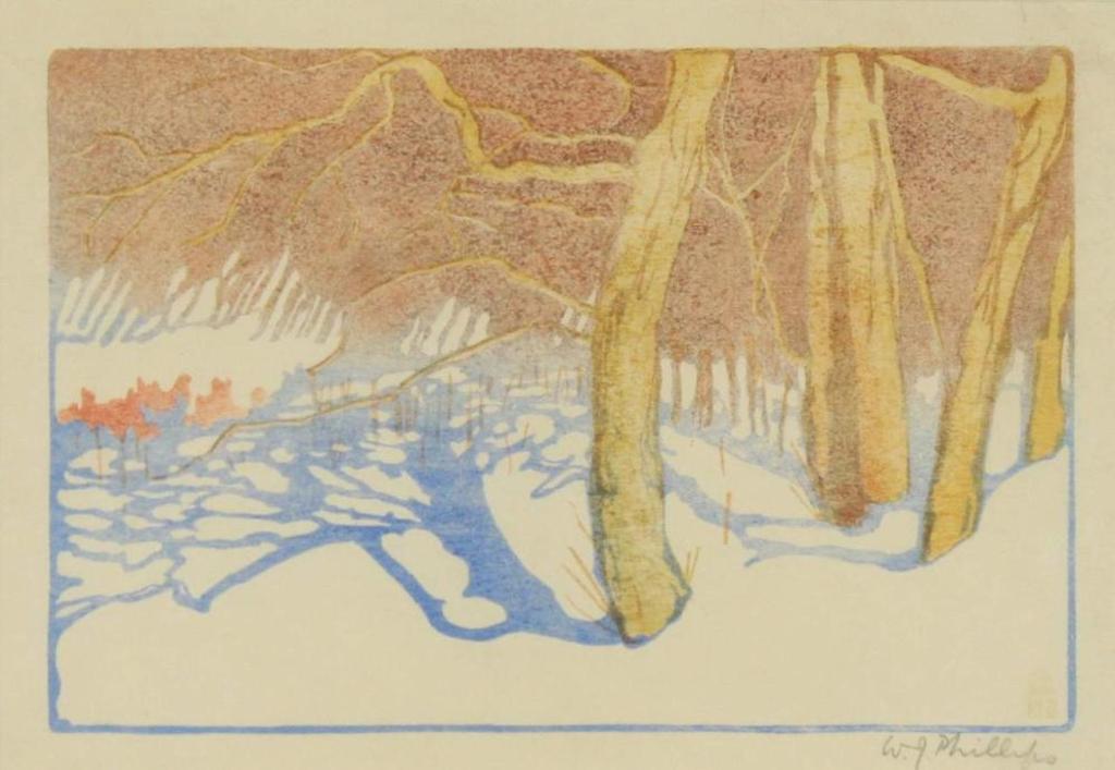 Walter Joseph (W.J.) Phillips (1884-1963) - Trees in Winter Wood