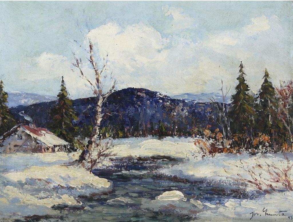 Joseph Giunta (1911-2001) - Winter Landscape With Homestead