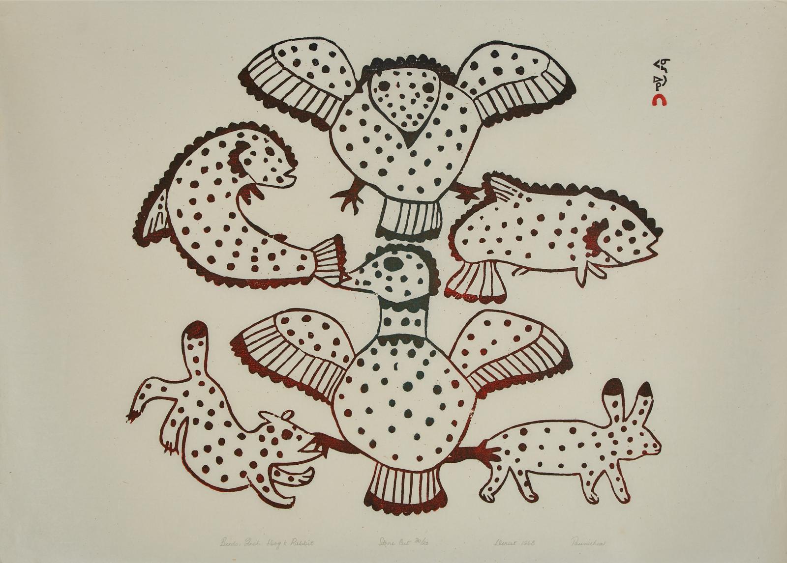 Paunichea (1920-1968) - Birds, Fish, Dog And Rabbit
