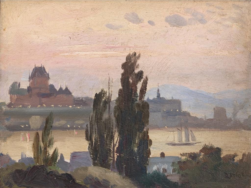 Robert Wakeham Pilot (1898-1967) - Quebec City From The St. Lawrence River
