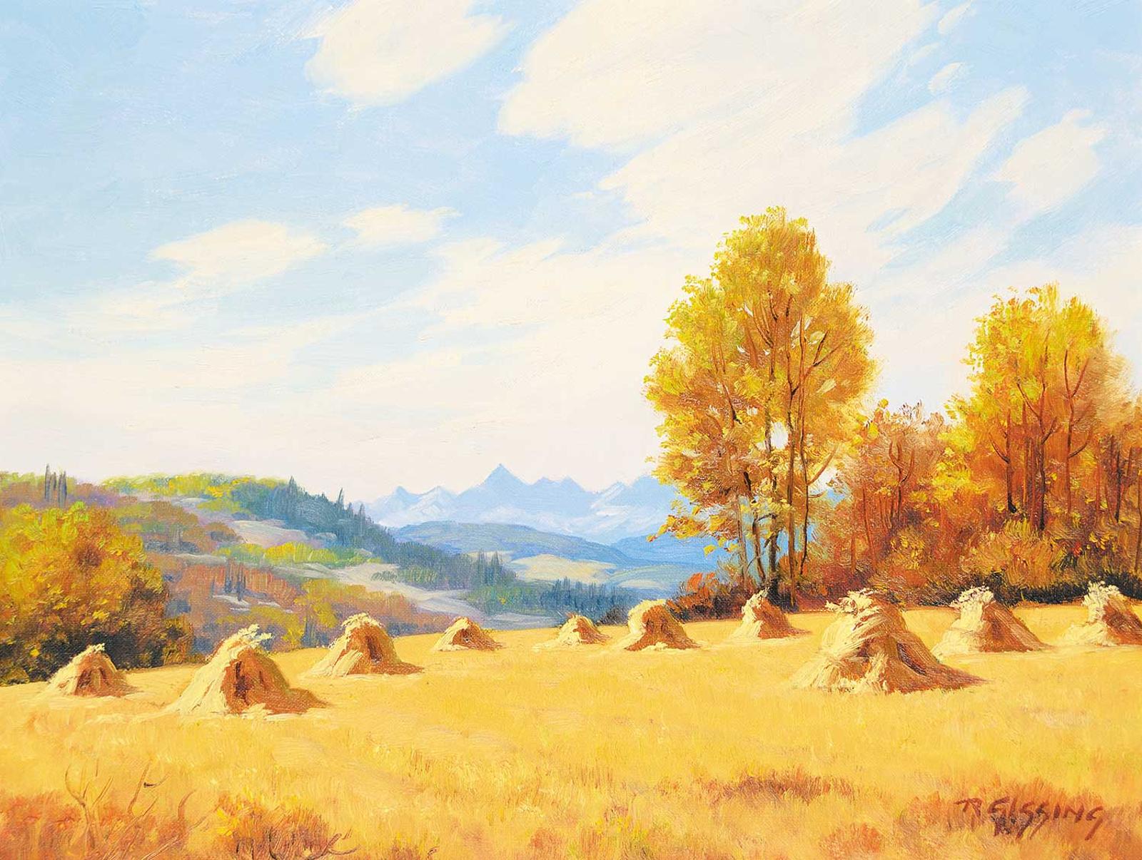 Roland Gissing (1895-1967) - Untitled - Harvest Scene Alberta
