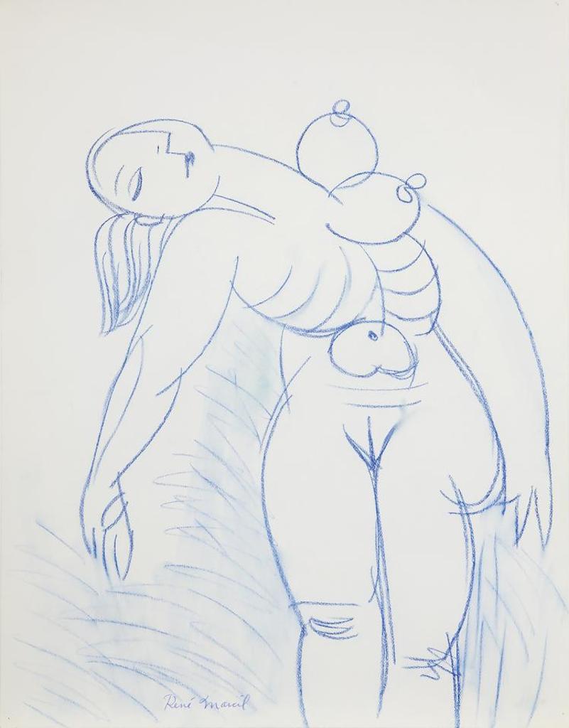 Rene Marcil (1917-1993) - Untitled - Nude With Arched Back