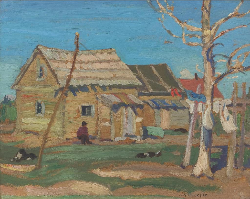 Alexander Young (A. Y.) Jackson (1882-1974) - Indian House, Fort Resolution, Great Slave Lake
