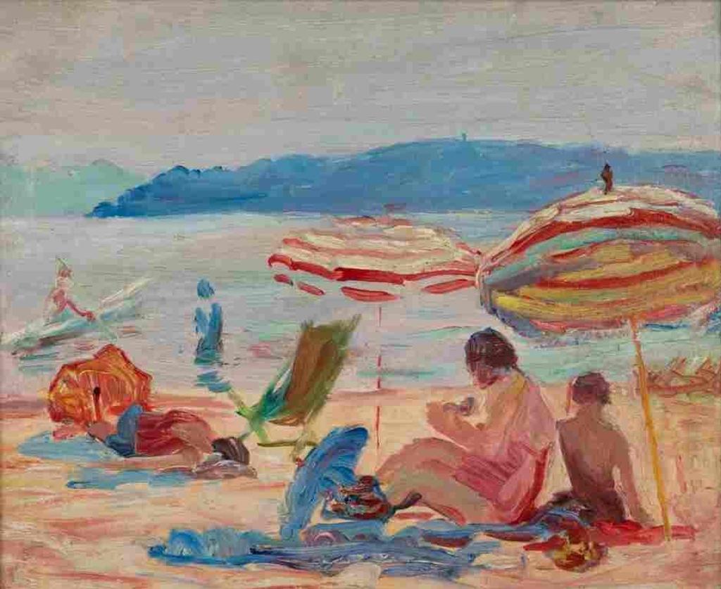 Attr Jane Peterson (1876-1965) - On the Beach