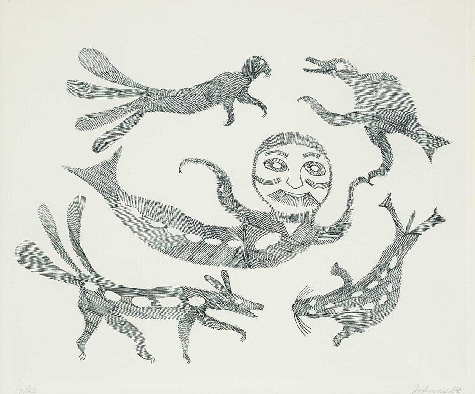 Ashevak - Untitled - Sedna and Animals  #17/50