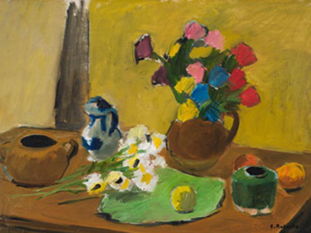 William Goodridge Roberts (1921-2001) - Still Life with Flowers, Jugs and Fruit
