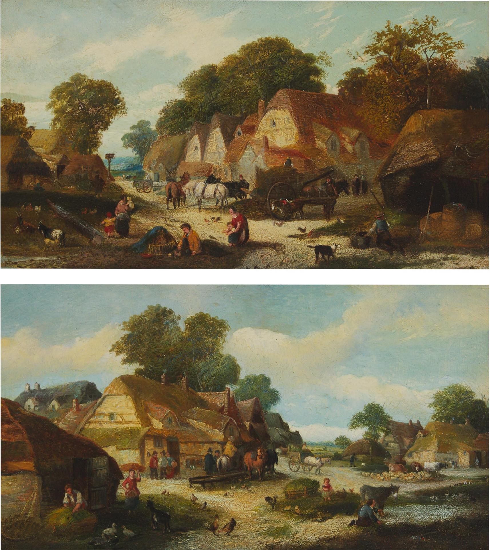 James Edwin Meadows (1828-1888) - Pair Of Farmyard Scenes