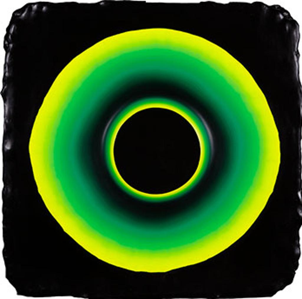 Jeremy Hof - Hand Sanded Green Yellow Layer Painting #2