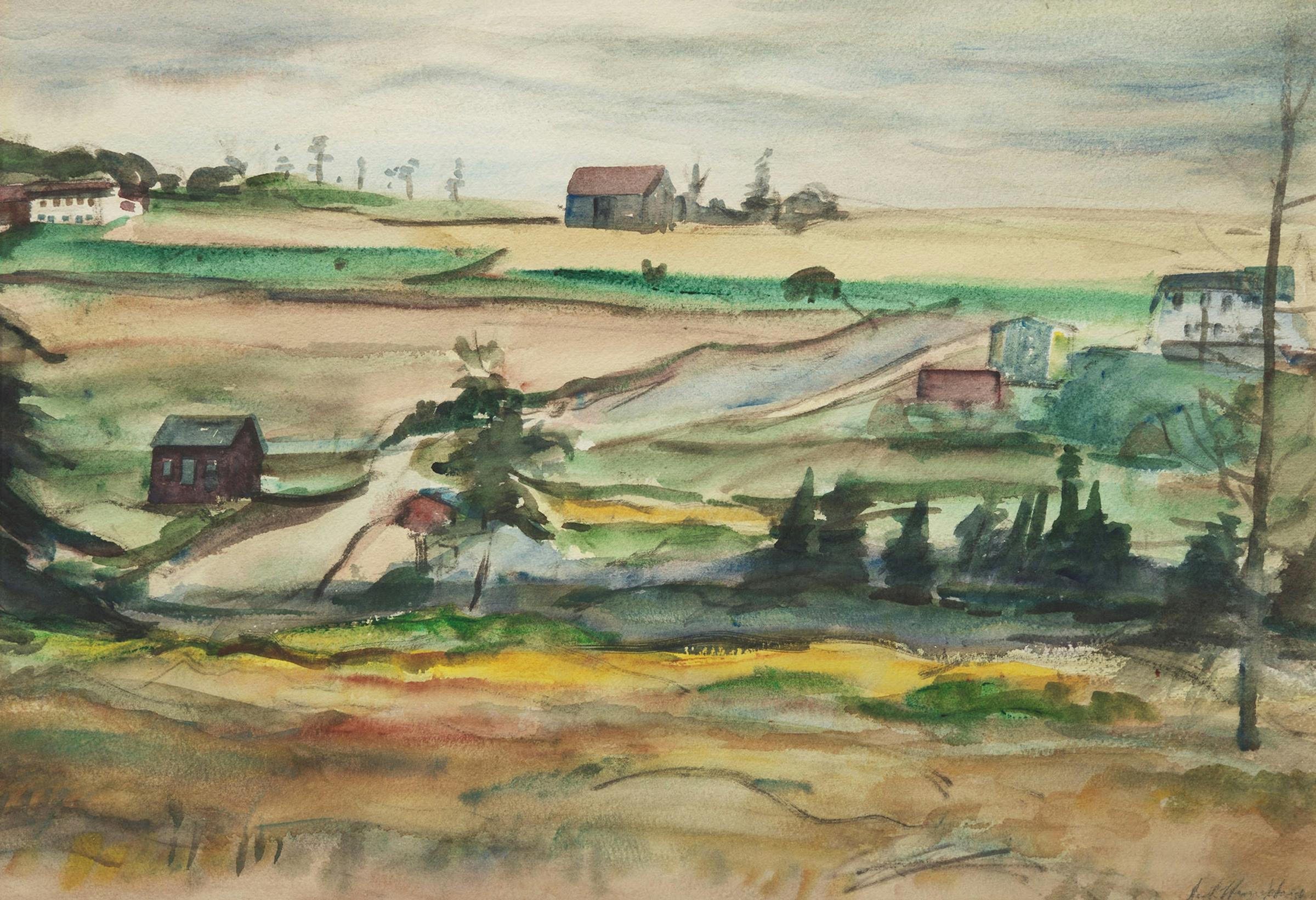 Jack Weldon Humphrey (1901-1967) - Farm Near St.John, New Brunswick, 1959
