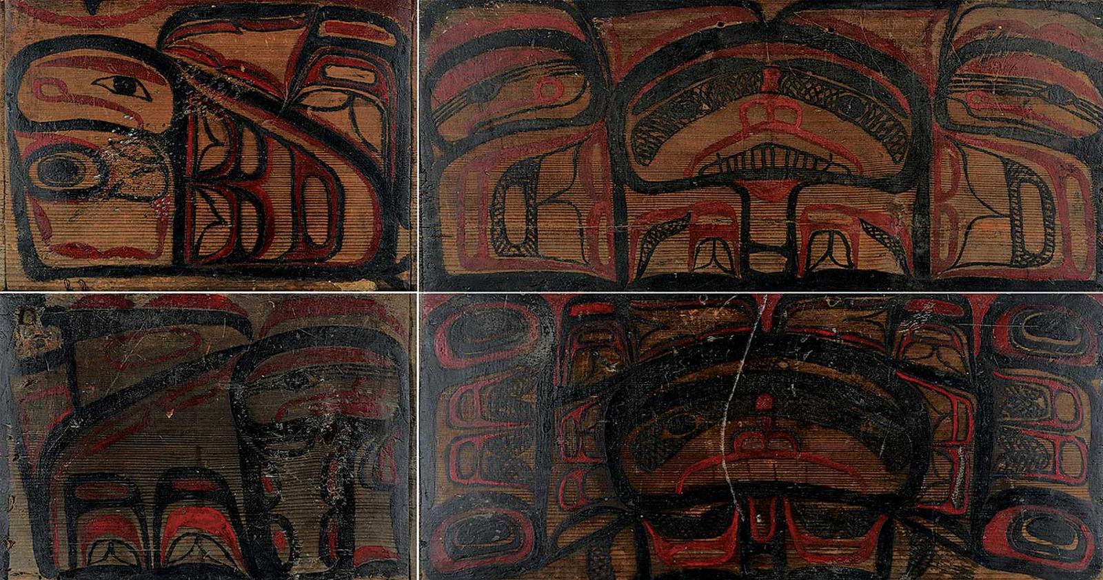 Northwest Coast First Nations School - Bentwood Box Pieces [turned into wall hangings]