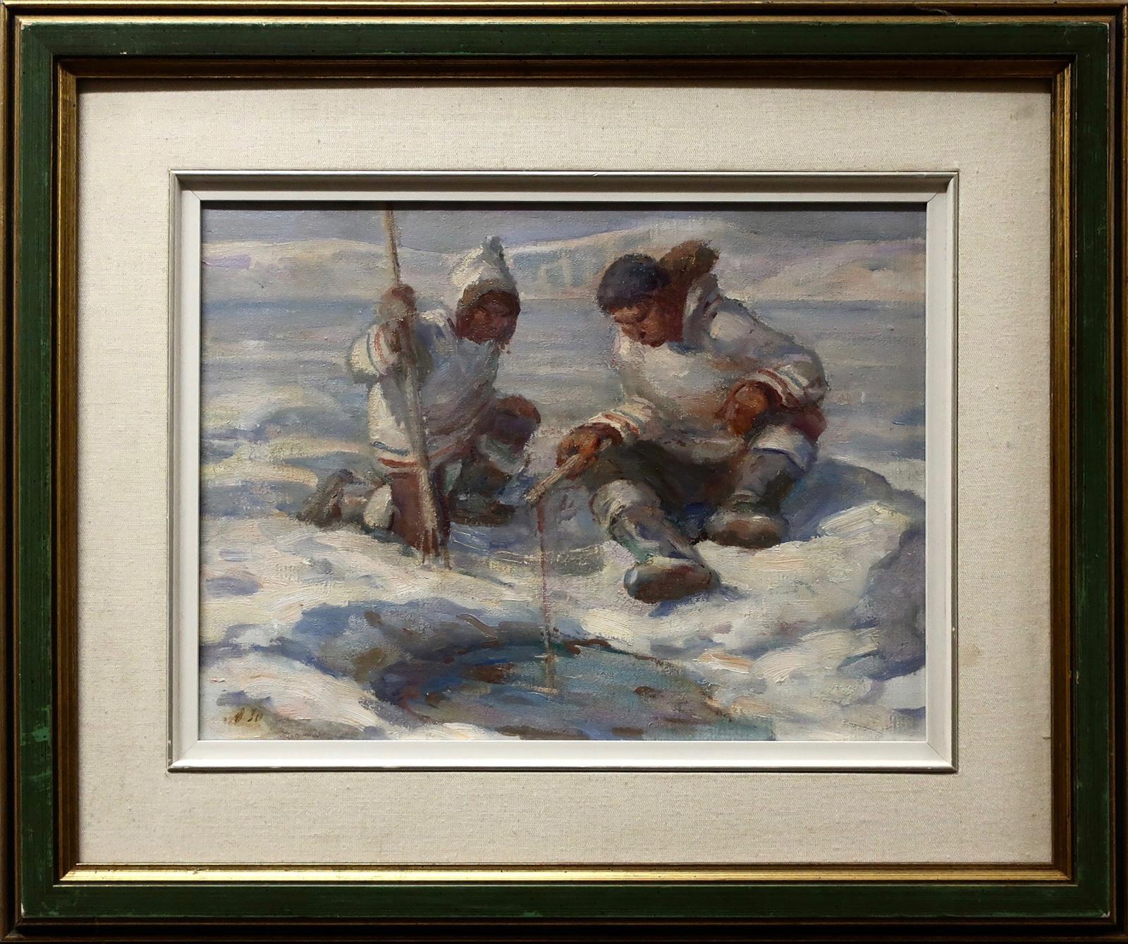 Adam Sherriff Scott (1887-1980) - Ice Fishing