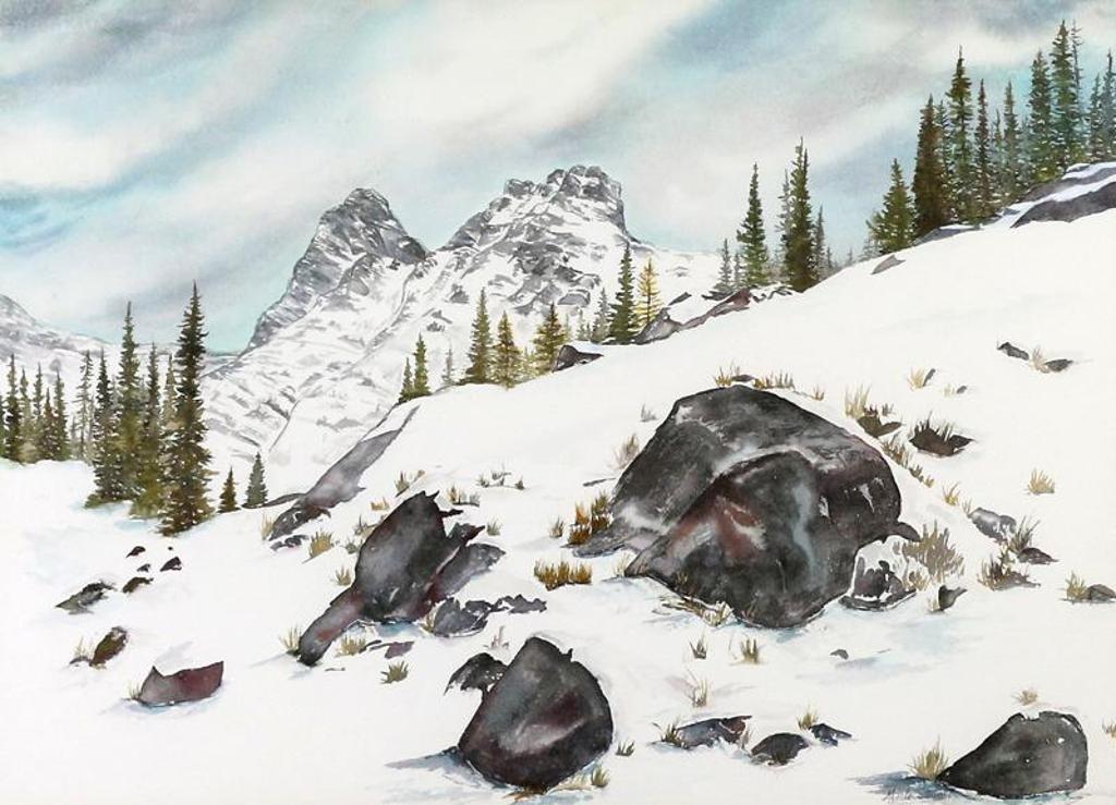 Merle Stewart McKee - Winter Landscape With Mountains And Rocks