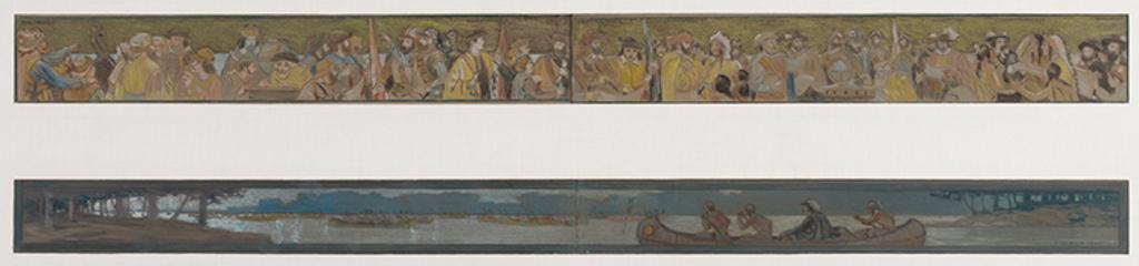 George Agnew Reid (1860-1947) - Explorers (Two Mural Studies)