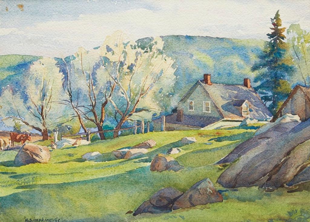 Henry John Simpkins (1906-1995) - Summer Landscape with House