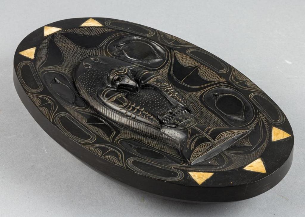 Louis Collinson (1881-1970) - an oval carved argillite dish