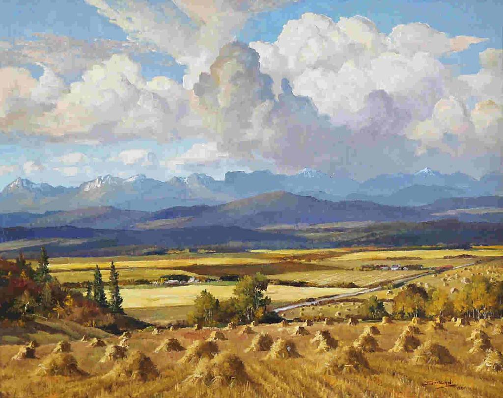 Duncan Mackinnon Crockford (1922-1991) - Harvest Time - View From The Old Banff Coach Road, West Of Calgary, Alberta; 1982