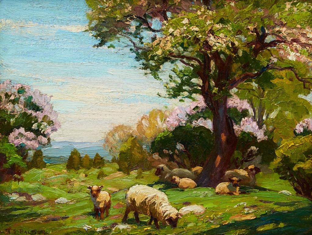 Herbert Sidney Palmer (1881-1970) - Lilacs and Apple Blossoms (Spring Pasture)