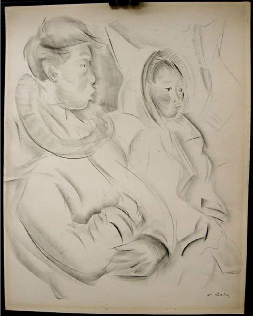 Kathleen Frances Daly (1898-1994) - Inuit Mother And Child