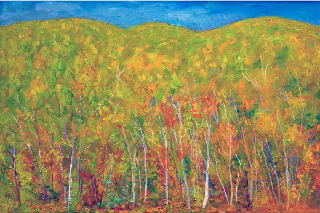 Nathan Letovsky (1925-2014) - Fall Scene  Val Morin - Laurentians - Quebec